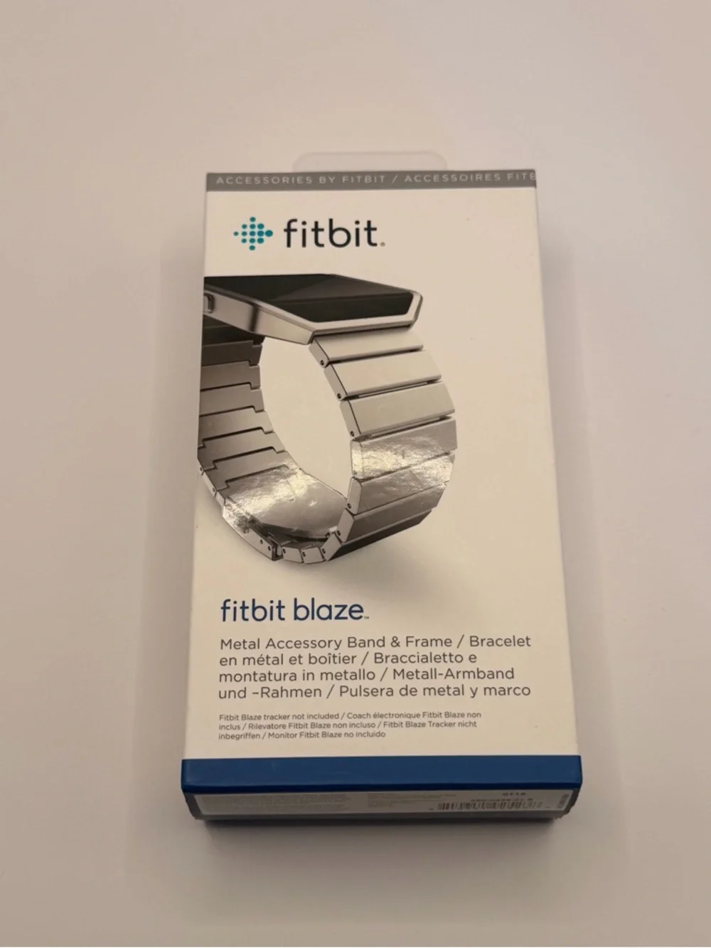 Fitbit‎ Blaze OEM Stainless Steel Accessory Band - Silver, New